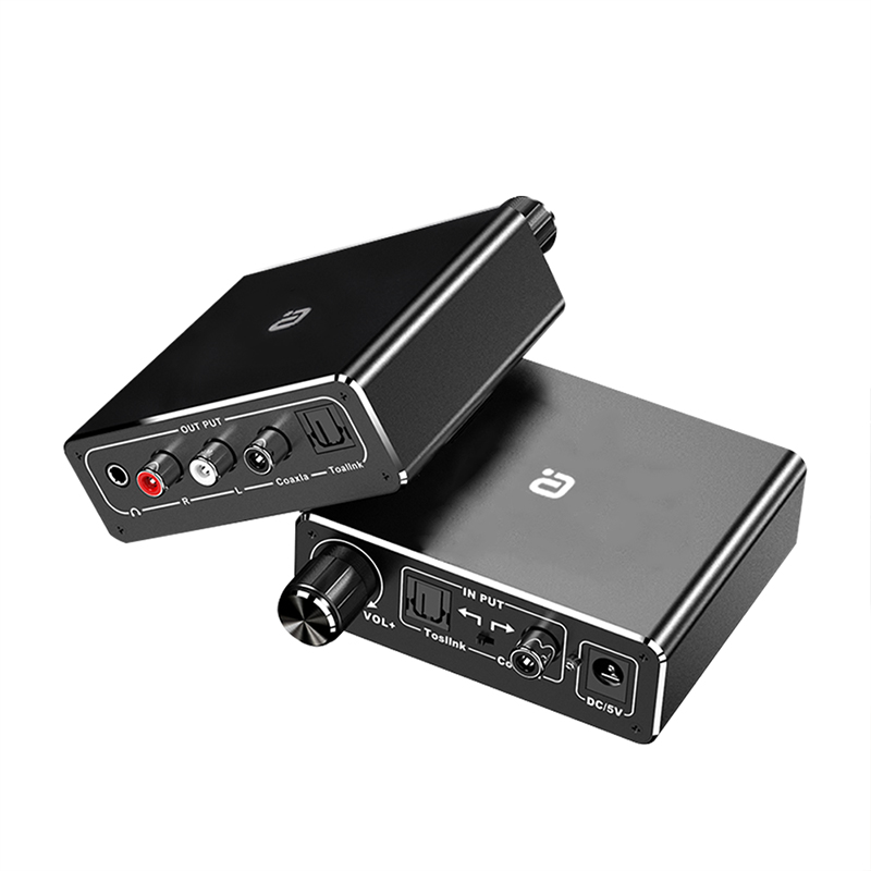 Audio Gear Digital Sound Decoder Converter Black Audio Decoder PRO DAC Decoding Audio Decoder with Headphone Amplifier for 3.5MM Headphones 